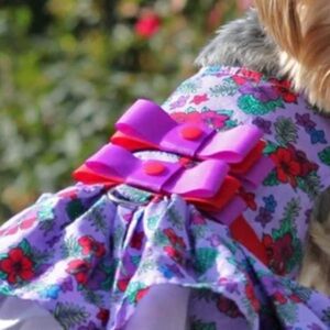 Floral Dog Dress with Bow